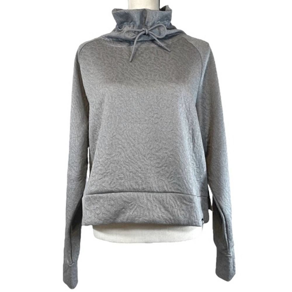Juicy Couture Jacquard Quilted Crop Pullover Gray Large